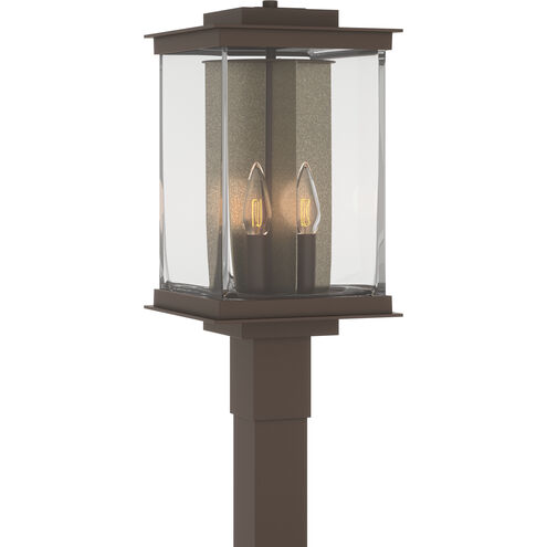 Kingston 4 Light 20.1 inch Coastal Bronze and Translucent Soft Gold Outdoor Post Light in Coastal Bronze/Translucent Soft Gold